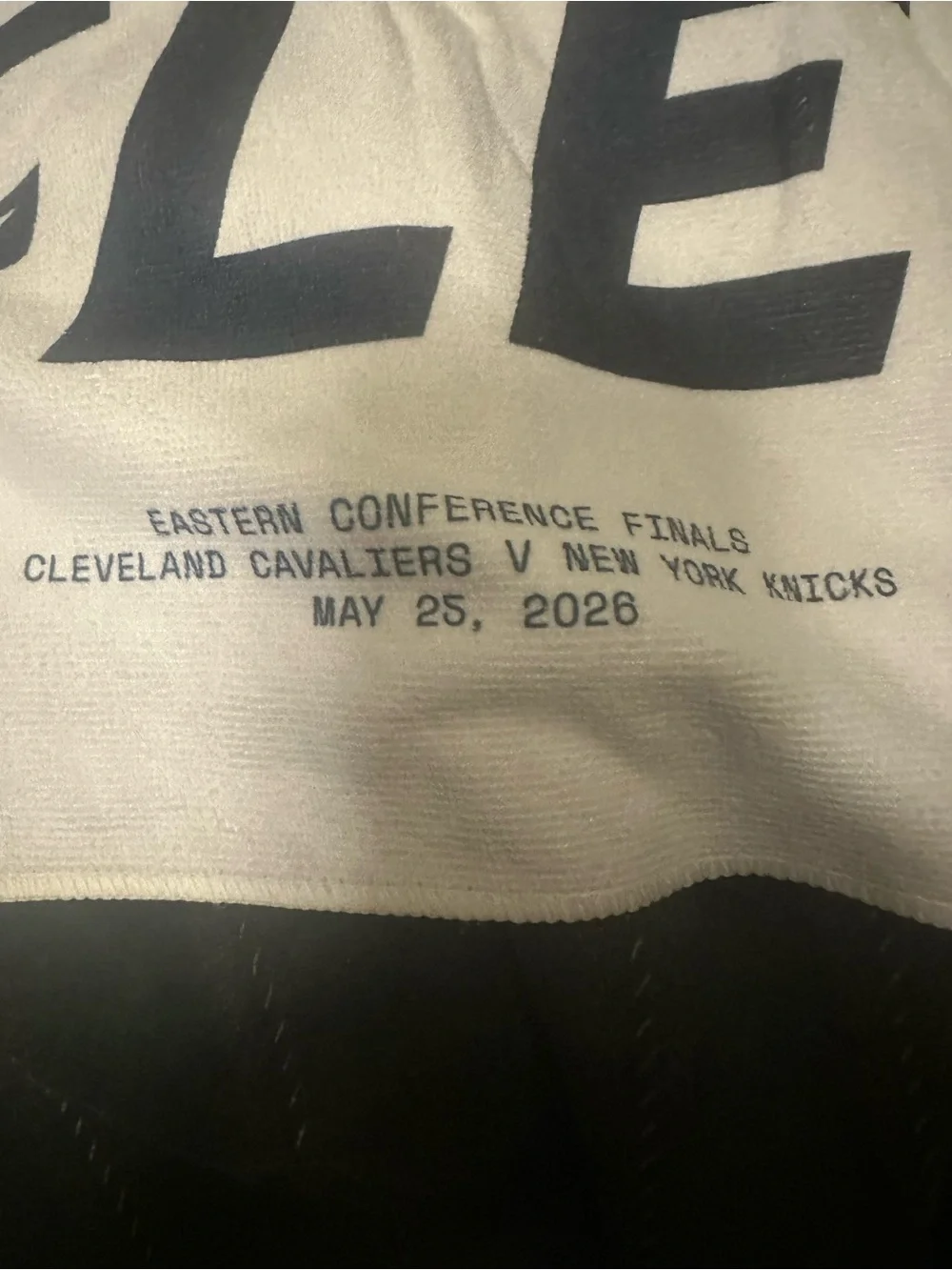 Cleveland Cavaliers vs Knicks playoffs I Heart CLE White rally towel